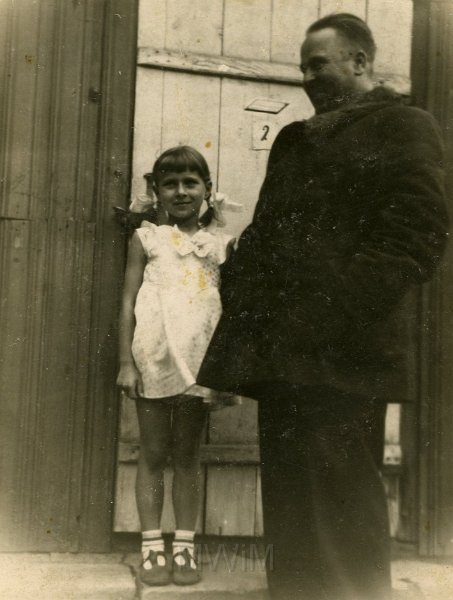 KKE 3951.jpg - Eugenia Kwiatkowska z ojcem Antonim, Lida, lata 30-te wieku.